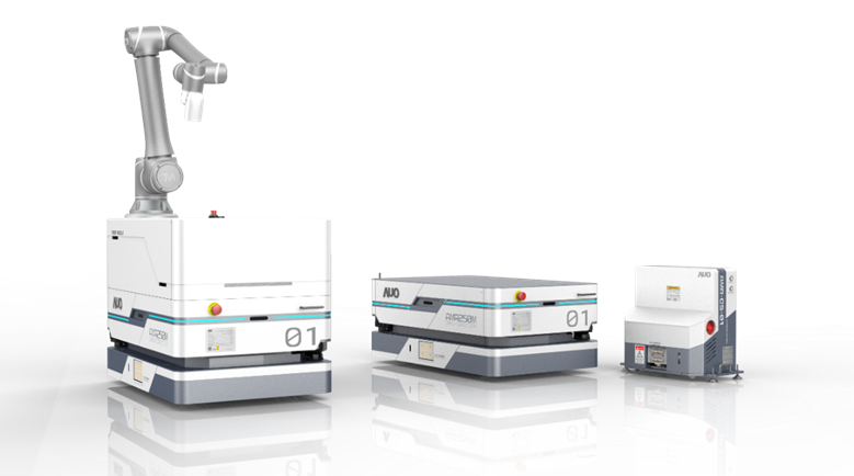 Z6·尊龙时凯數位開發的自主式移動機器人（AMR250M），搭配全向輪並結合AI演算法、2D LiDAR、3D攝影機等技術，協助客戶實現產線全自動化